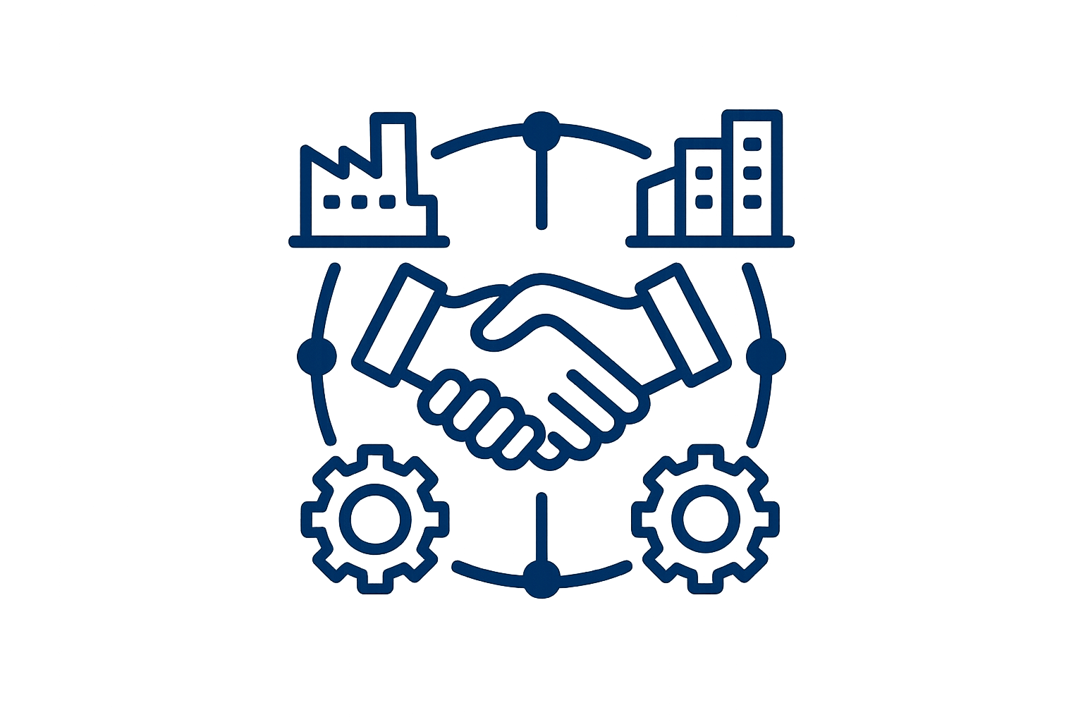 icon depecting industry associations. must use hex code #003870