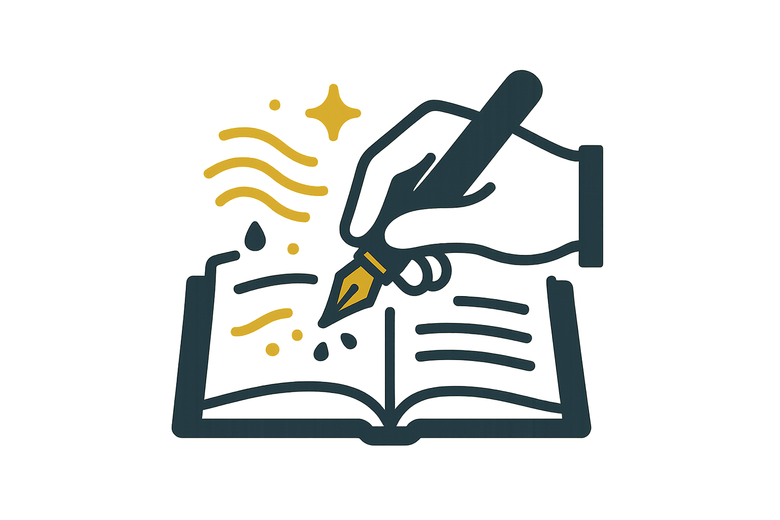 icon representing a writing a book